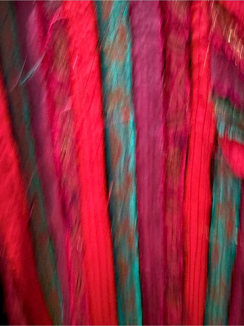 Colorful Long Textured Coat — Pink, Turquoise & Purple - Picture 5 of 5
